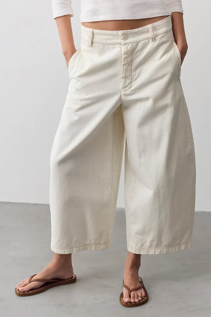 Laydown Chino Trousers | Clean Ivory