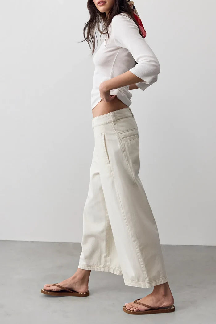 Laydown Chino Trousers | Clean Ivory