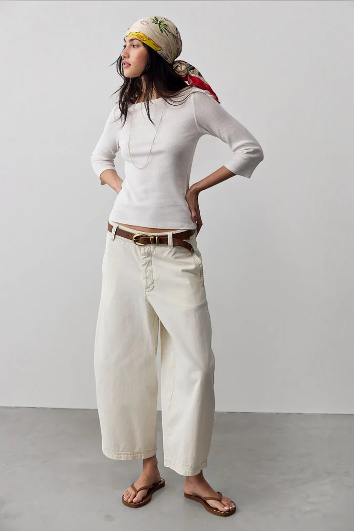 Laydown Chino Trousers | Clean Ivory