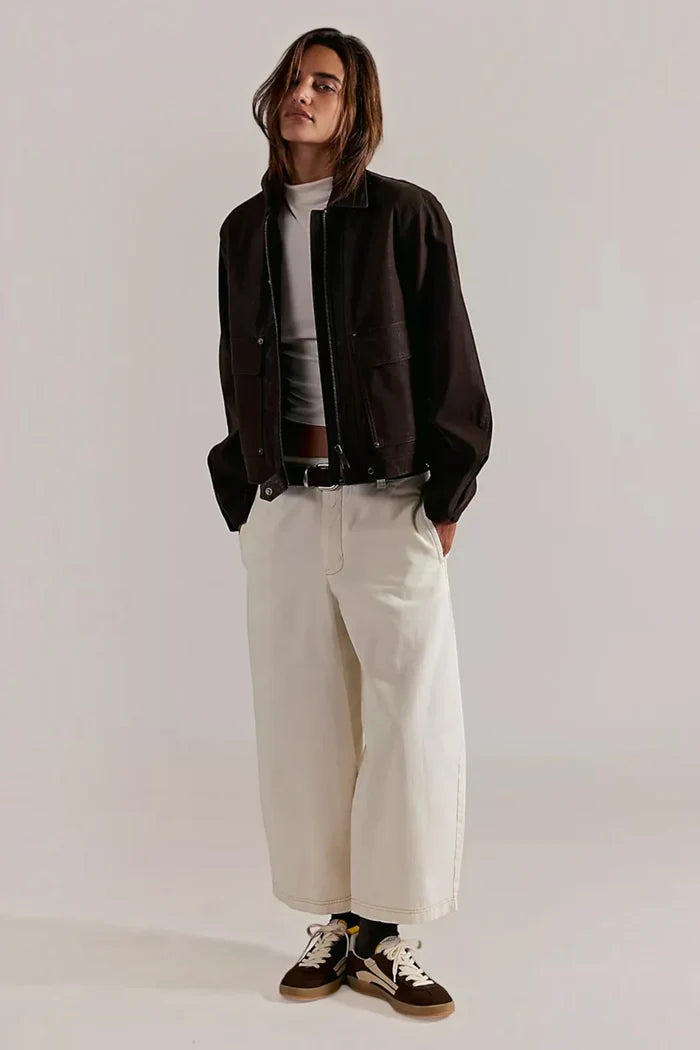 Laydown Chino Trousers | Clean Ivory