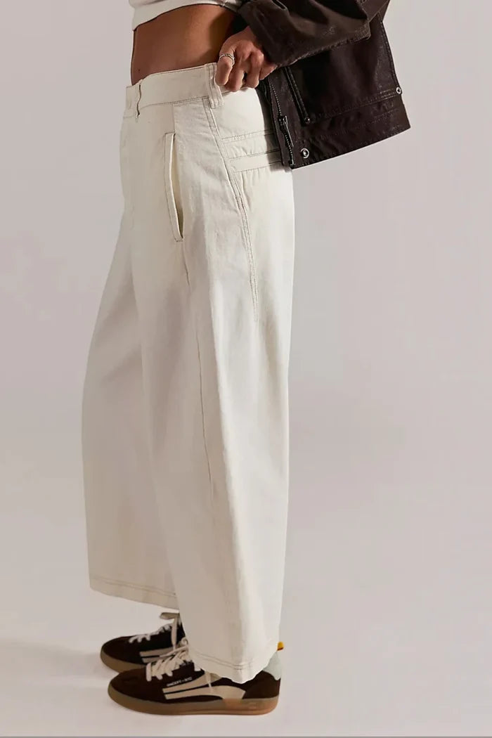 Laydown Chino Trousers | Clean Ivory