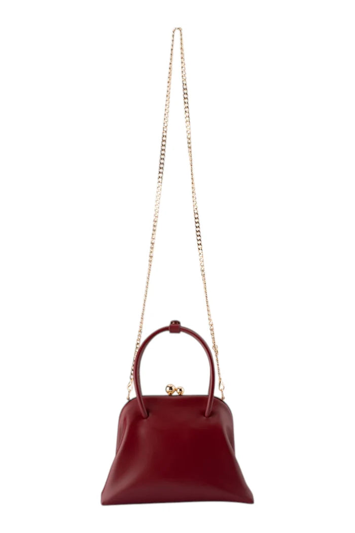 Leandra Top Handle Bag | Burgundy