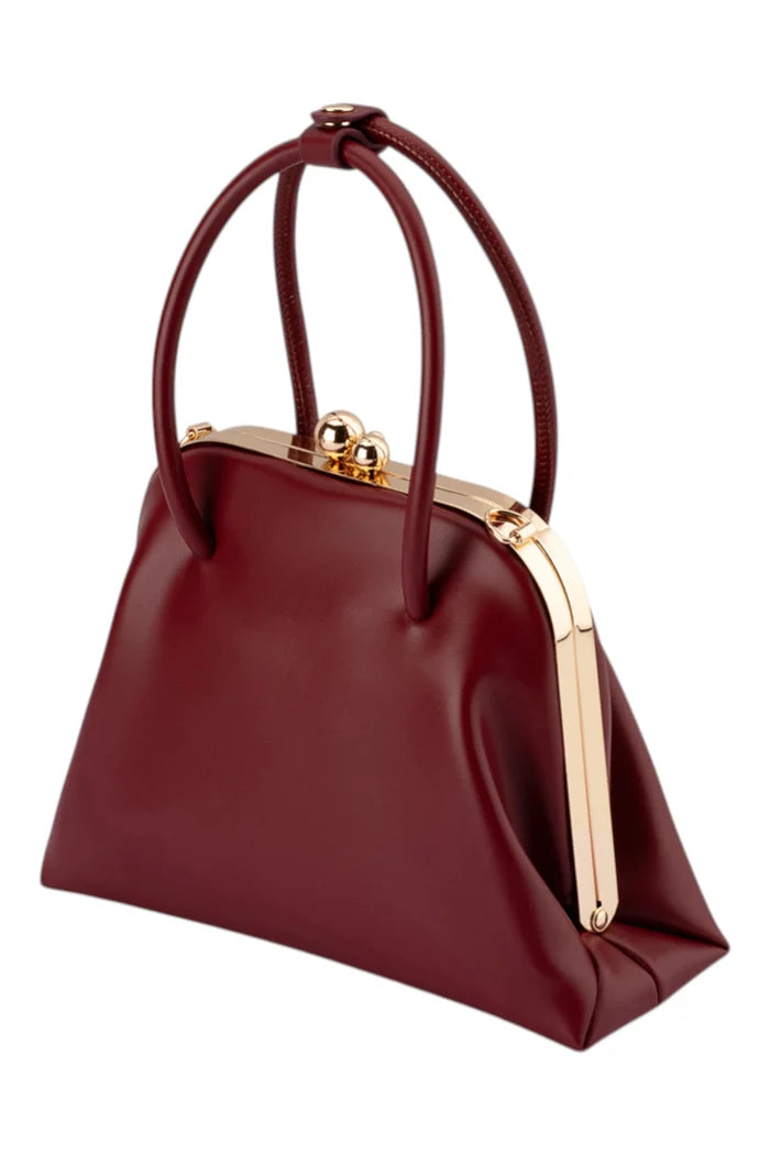Leandra Top Handle Bag | Burgundy
