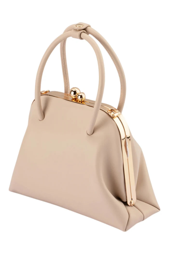 Leandra Top Handle Bag | Natural