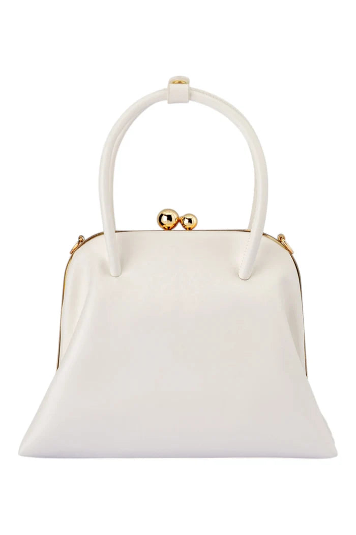 Leandra Top Handle Bag | White