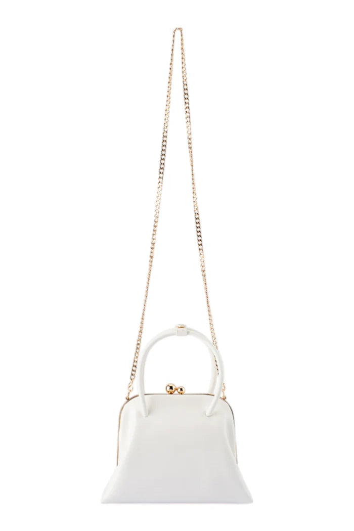 Leandra Top Handle Bag | White
