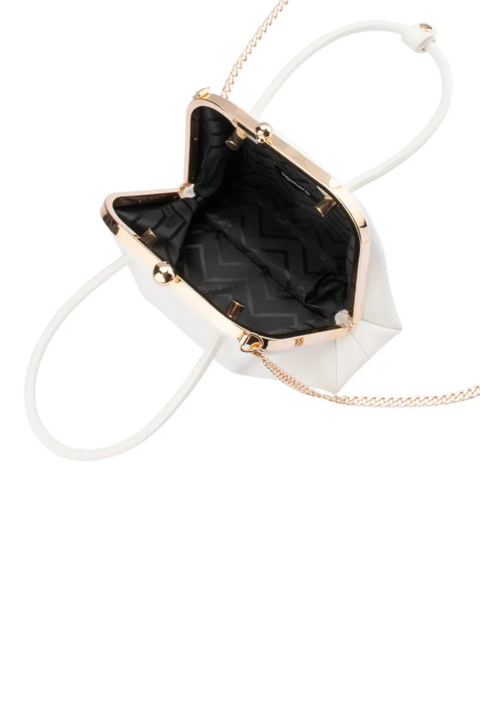 Leandra Top Handle Bag | White