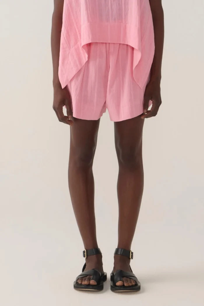 Lena Short | Watermelon Check Cotton