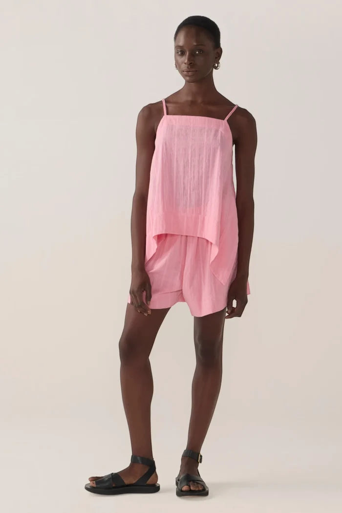 Lena Short | Watermelon Check Cotton