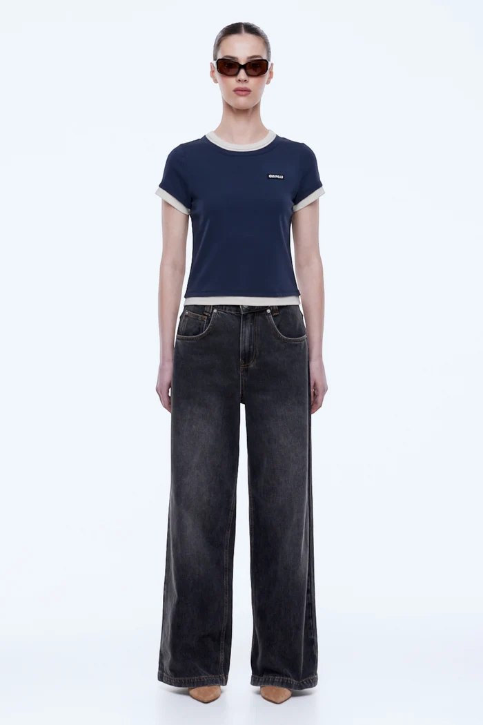 Lenny T-Shirt | Nevy/Beige