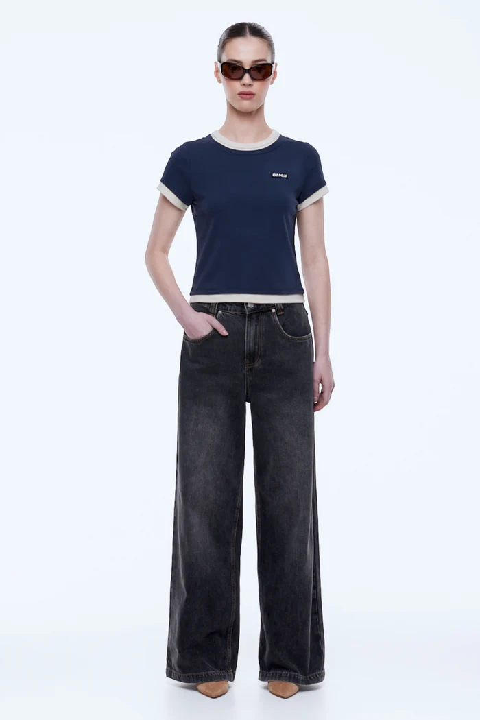 Lenny T-Shirt | Nevy/Beige