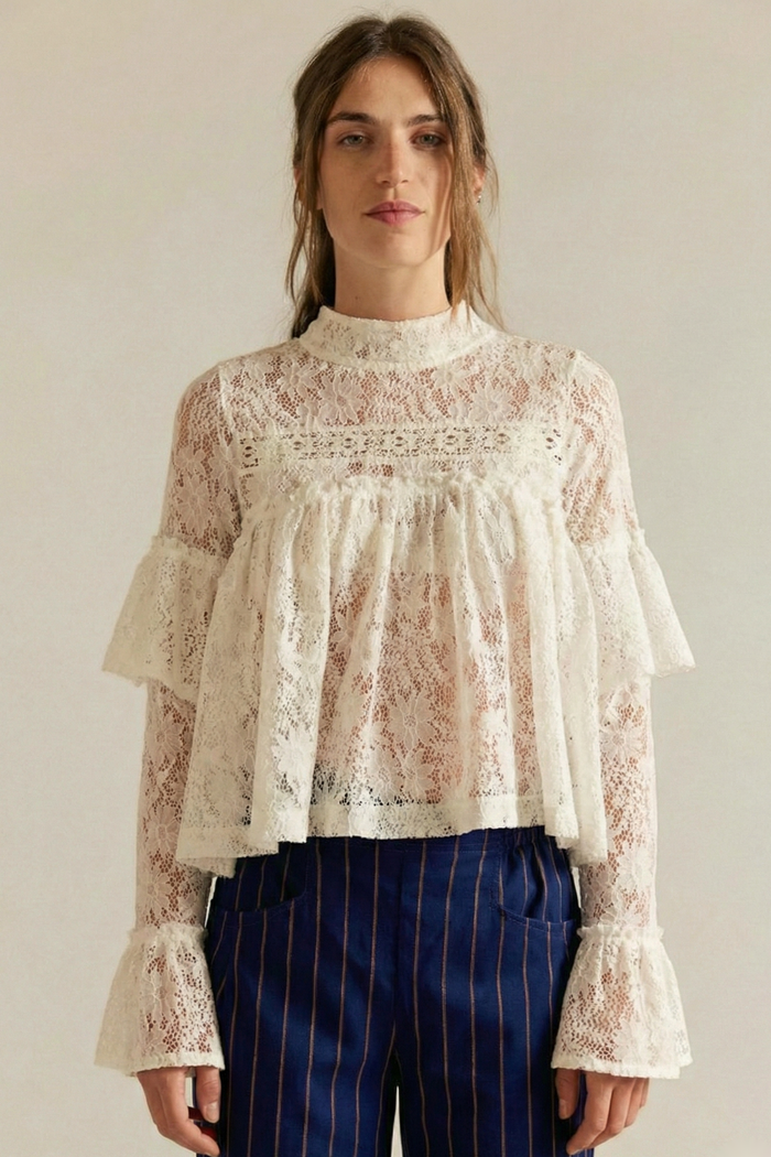 Lilabeth Lace Top | Clean Ivory