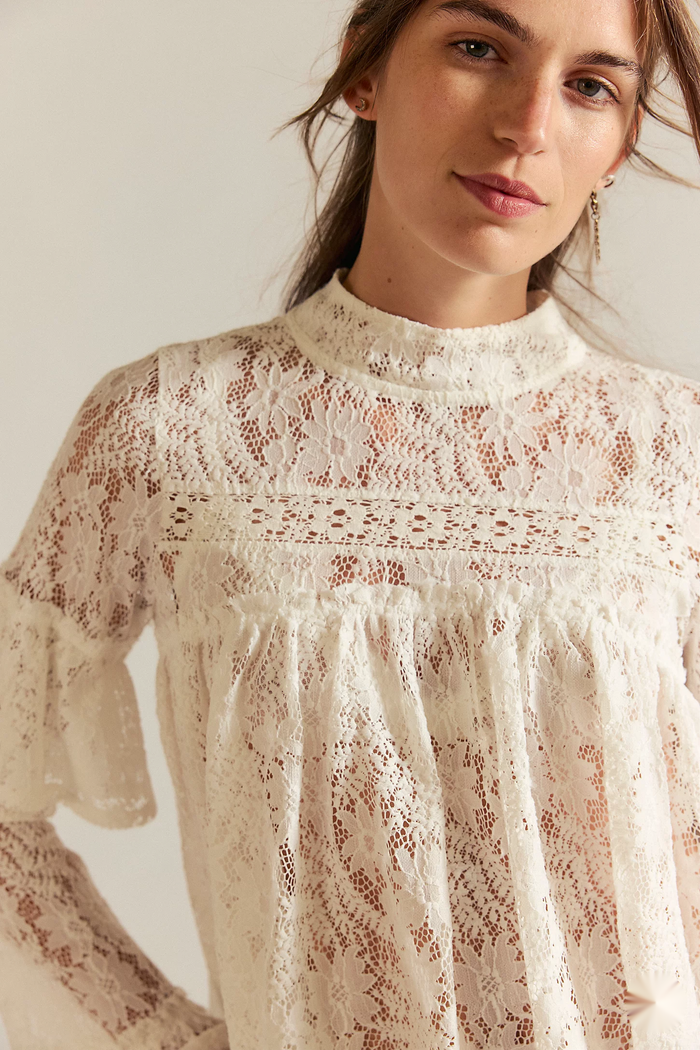 Lilabeth Lace Top | Clean Ivory