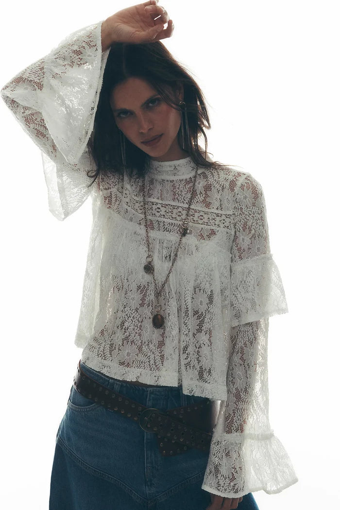 Lilabeth Lace Top | Clean Ivory