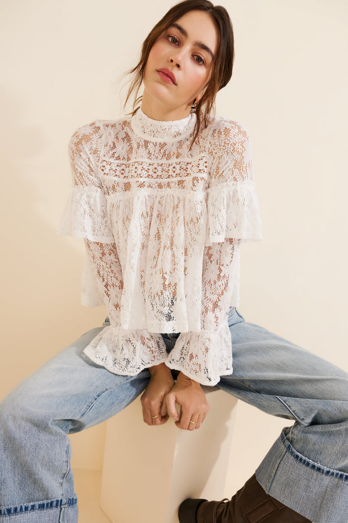 Lilabeth Lace Top | Clean Ivory