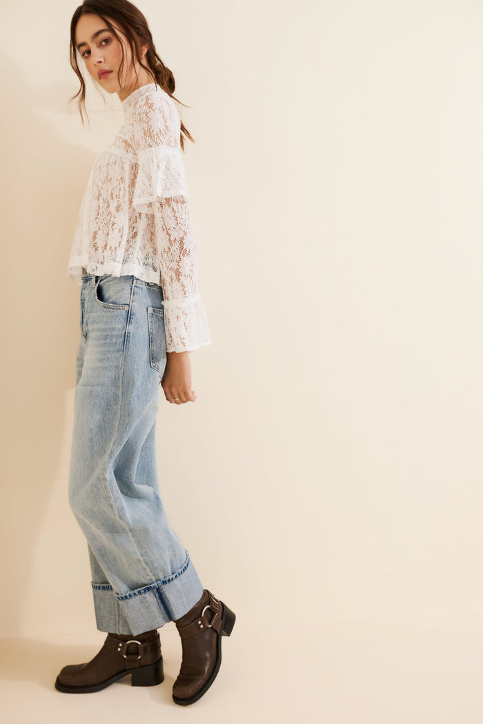 Lilabeth Lace Top | Clean Ivory