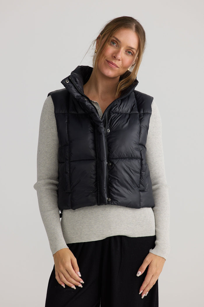 Linden Puffer Vest | Black
