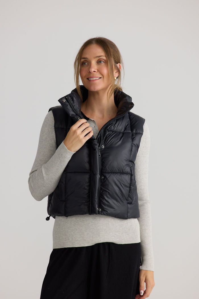 Linden Puffer Vest | Black