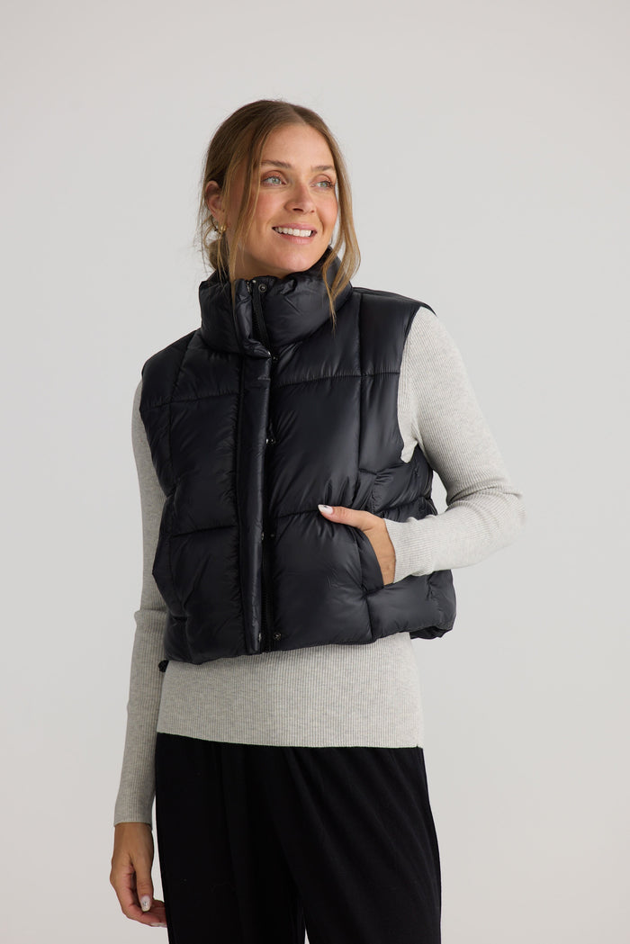 Linden Puffer Vest | Black
