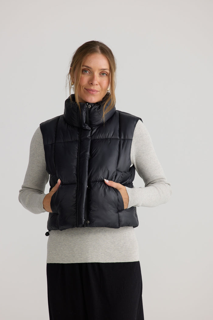 Linden Puffer Vest | Black