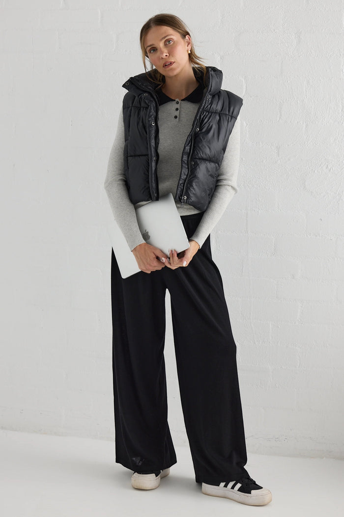 Linden Puffer Vest | Black