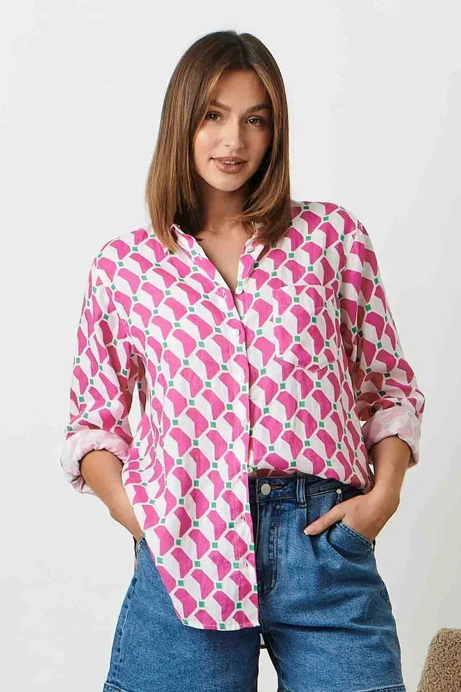 Linen Boyfriend Shirt | Figue