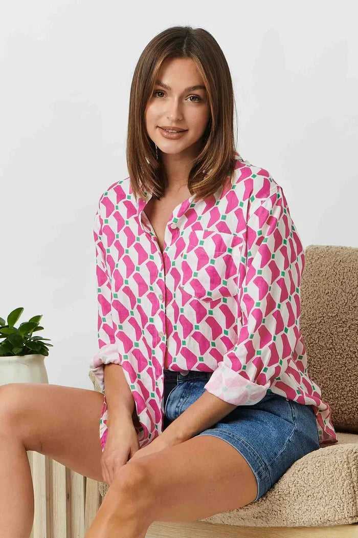 Linen Boyfriend Shirt | Figue