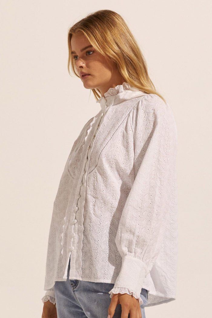 Linger Top in Porcelain