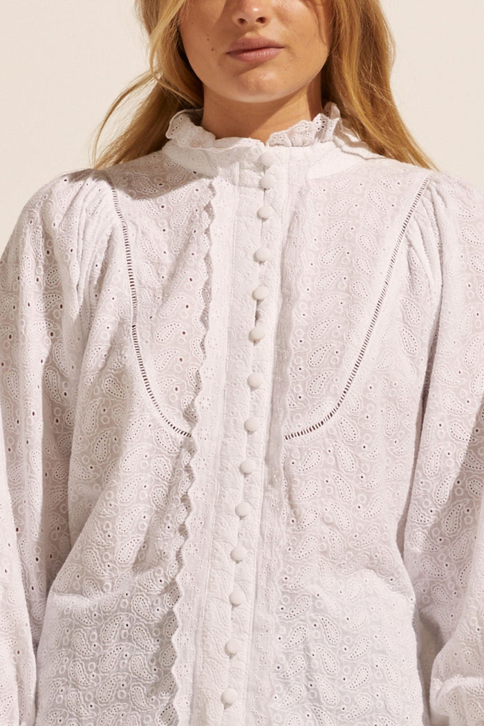 Linger Top in Porcelain