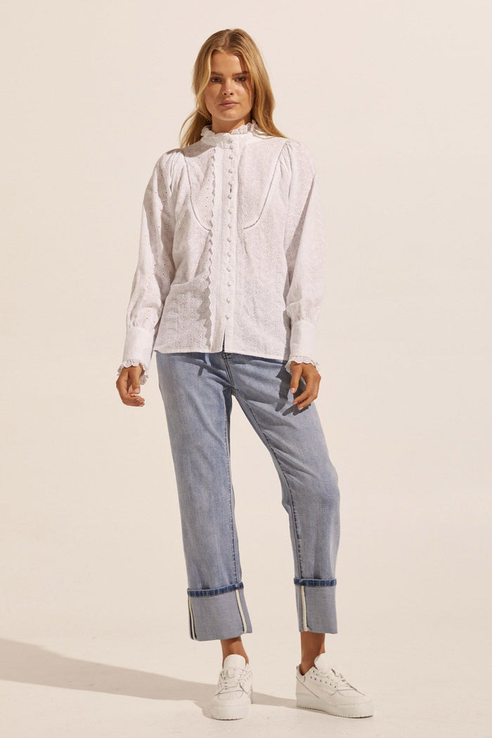 Linger Top in Porcelain