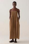 Liv Dress | Chestnut Cotton Silk
