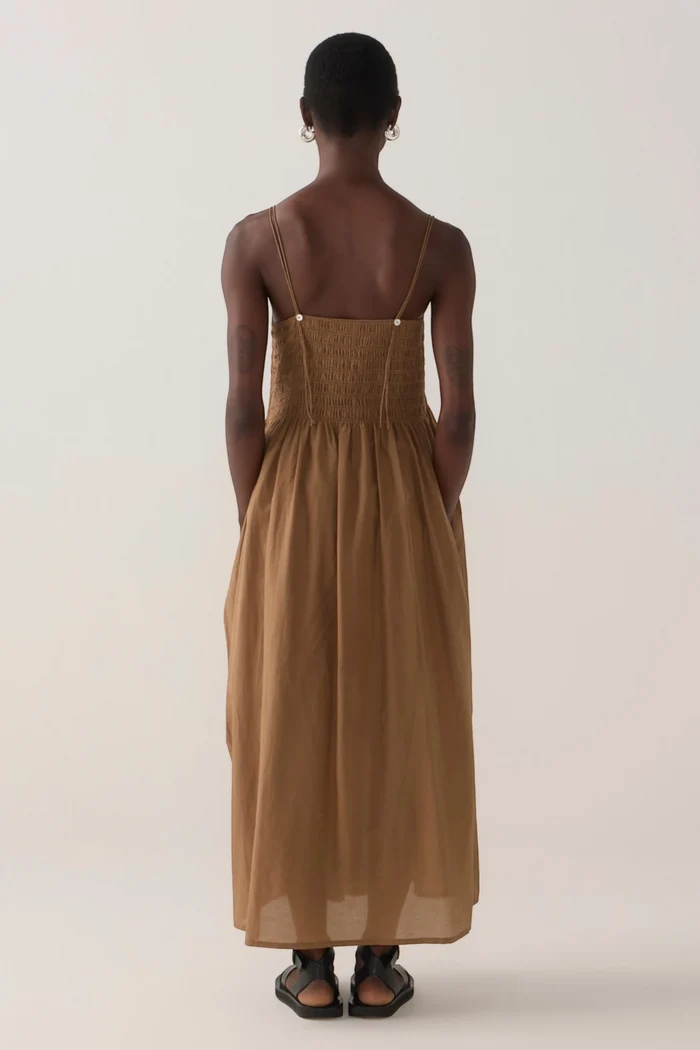 Liv Dress | Chestnut Cotton Silk