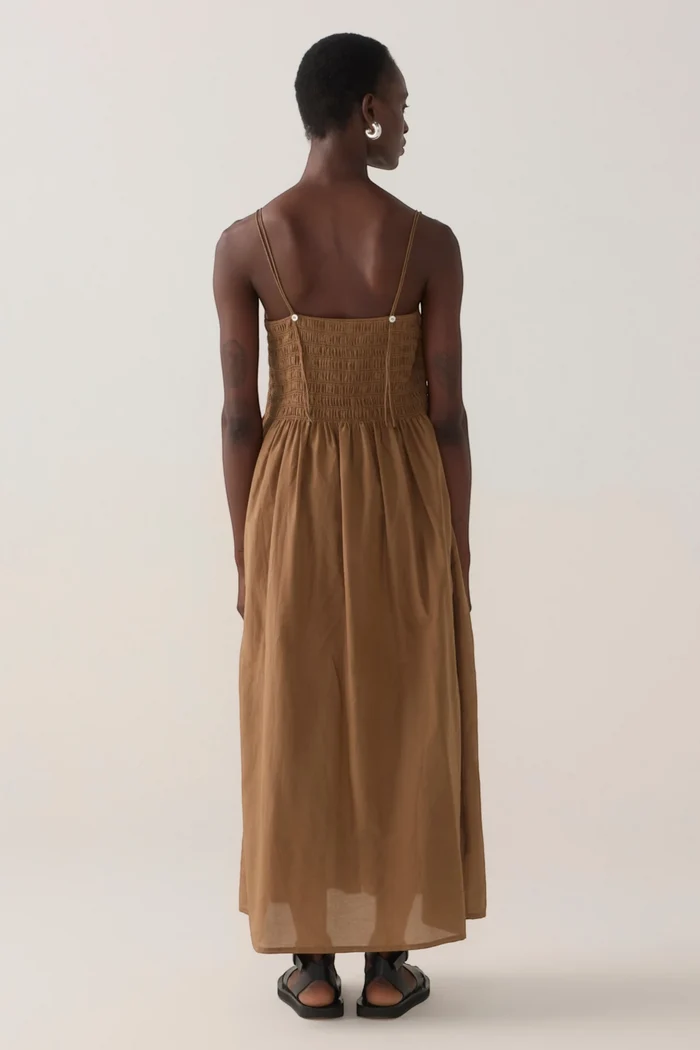 Liv Dress | Chestnut Cotton Silk