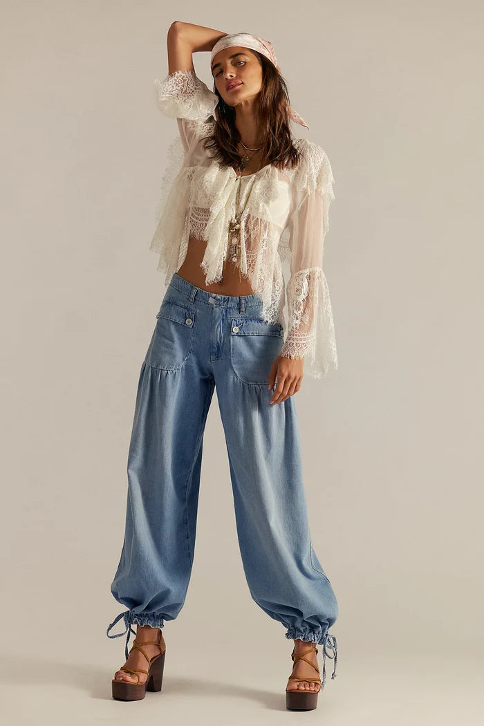 Lotus Balloon Jeans | Bijou Blue