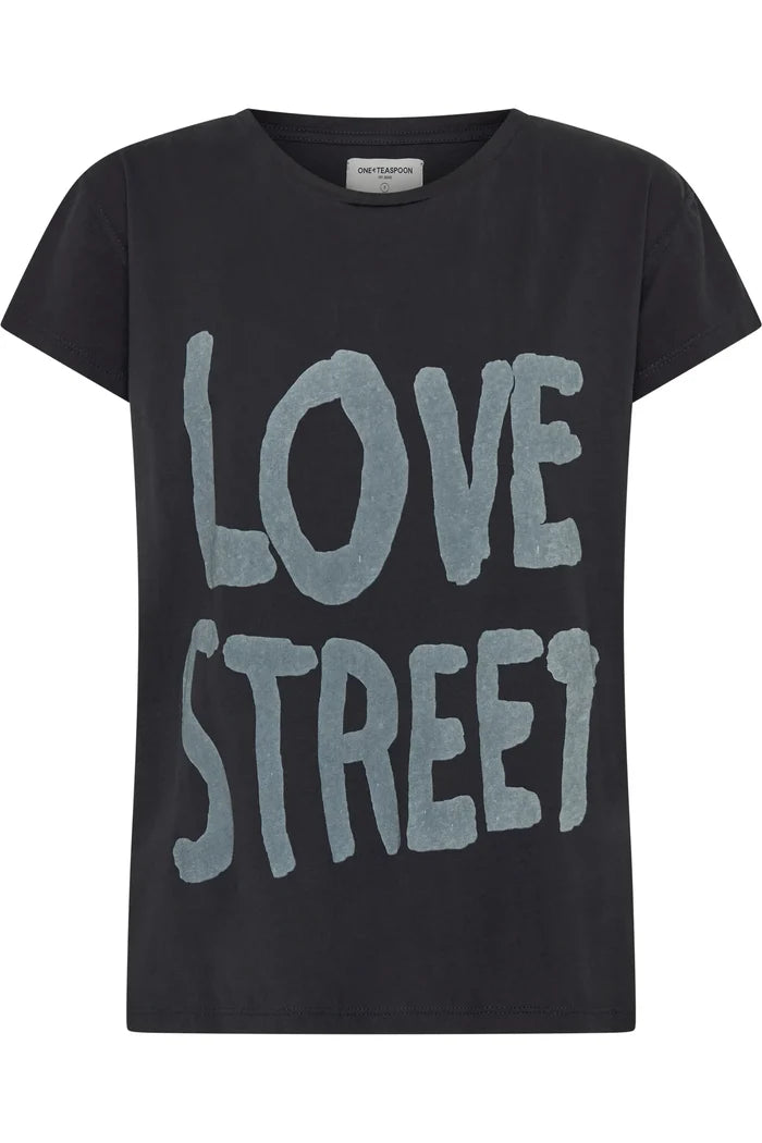 Love Street Classic Tee | Stone Wash Black