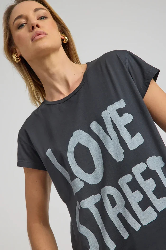 Love Street Classic Tee | Stone Wash Black