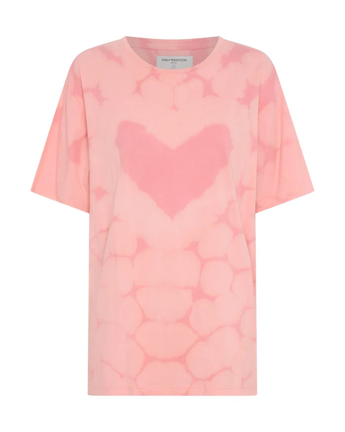 Love Sweat Tie Dye Boyfriend Tee | Pale Pink