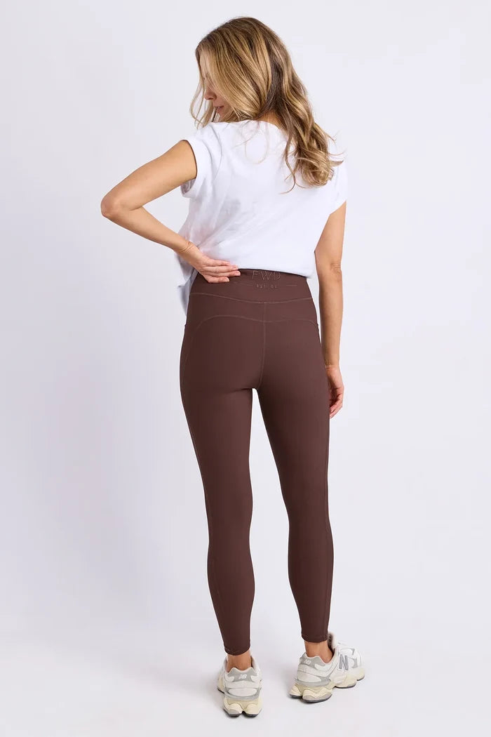 Luxe Rib Leggings | Coffee Bean