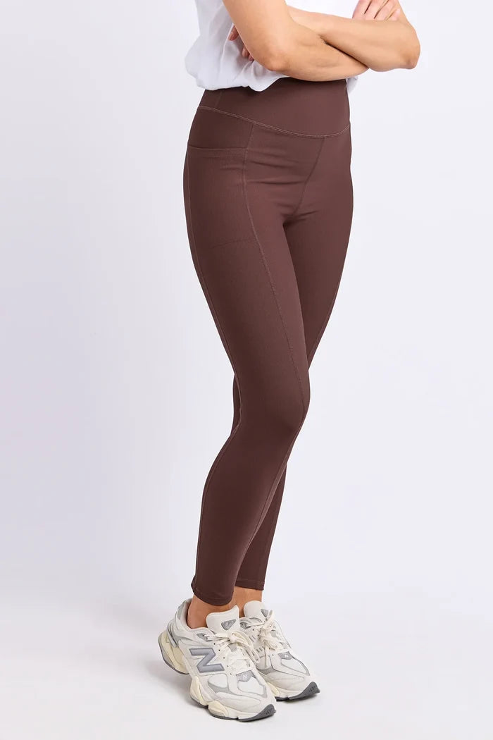 Luxe Rib Leggings | Coffee Bean