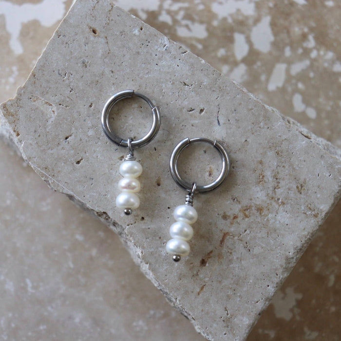 Mallow Stack - Earrings: Gold Stainless steel / Mallow Stack Hoops