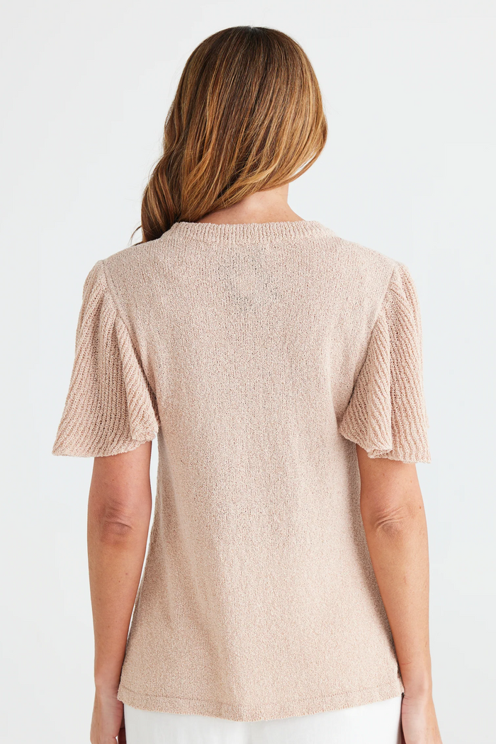 Manderly Knit Top in Oat Marle