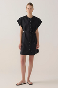 Maria Dress | Black Cotton Tencel