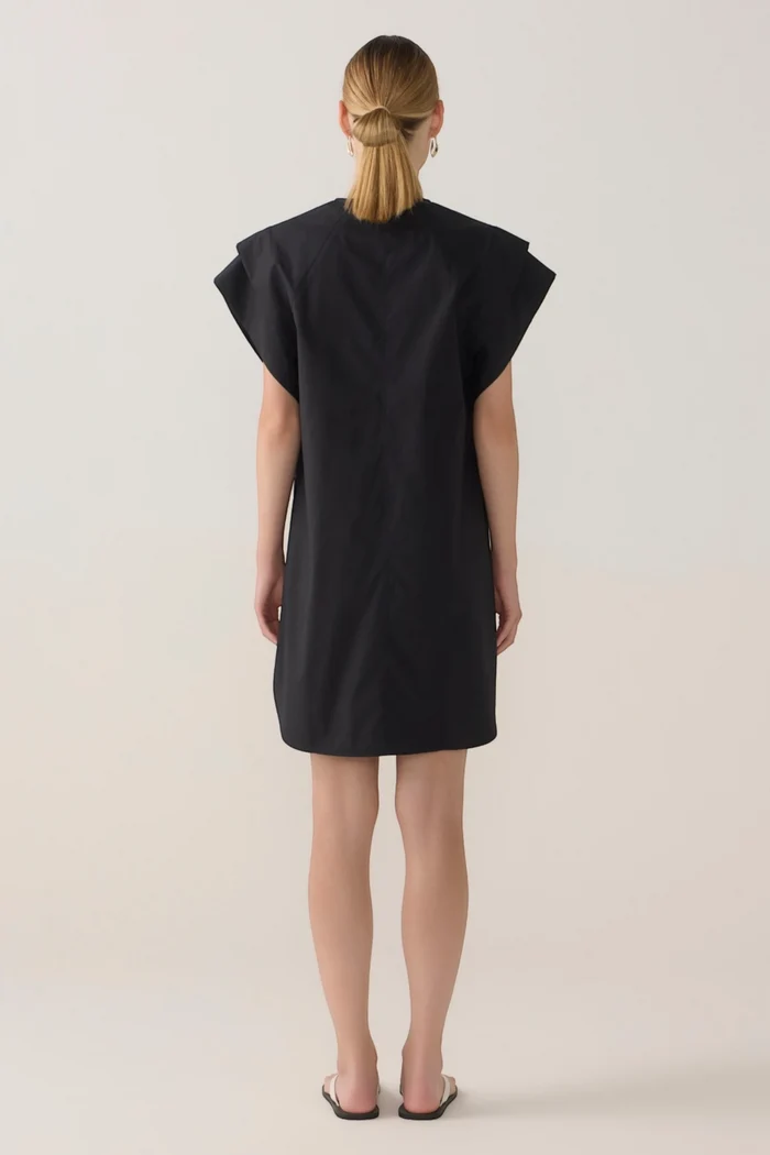 Maria Dress | Black Cotton Tencel