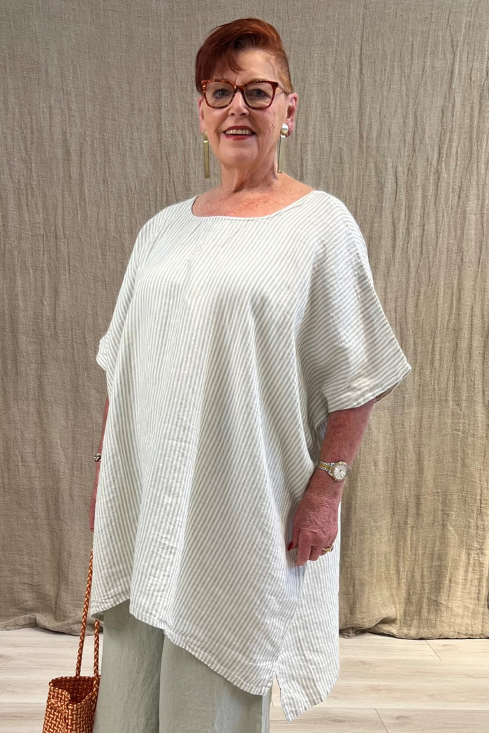 Maria Oversized Short Kaftan | Desert Sage