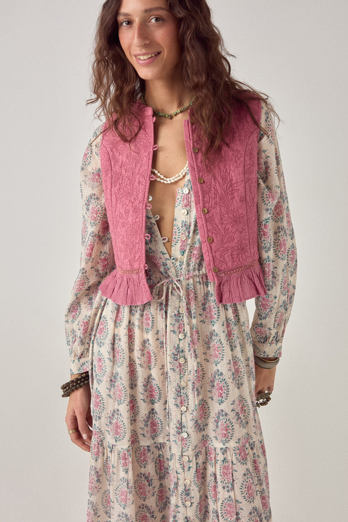Mia Vest | Peonia Punk Pink