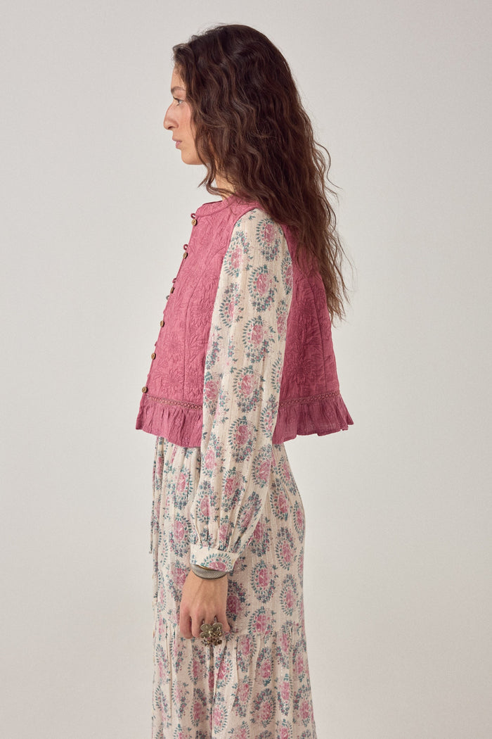 Mia Vest | Peonia Punk Pink