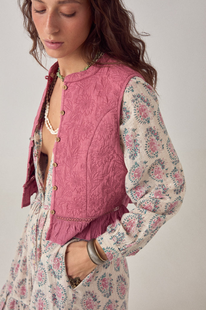 Mia Vest | Peonia Punk Pink
