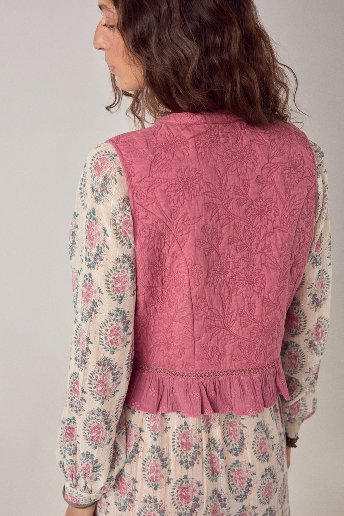 Mia Vest | Peonia Punk Pink
