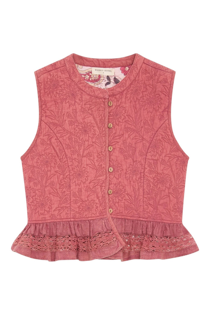 Mia Vest | Peonia Punk Pink