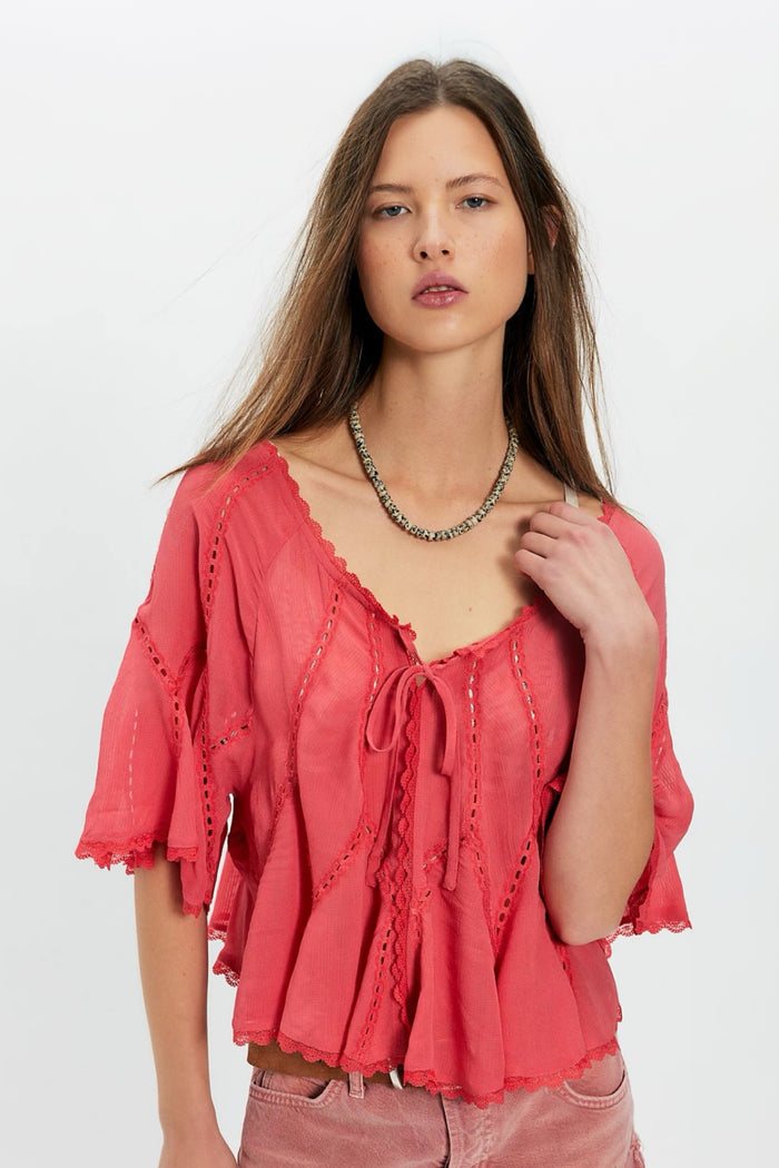 Michelle Blouse | Aged Coral